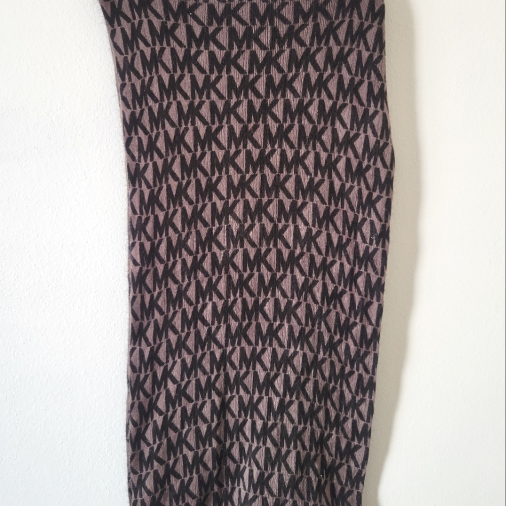 Brown Michael Kors infinity loop scarf